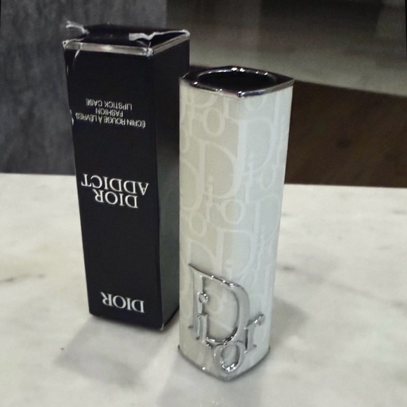 Dior Other - DIOR Addict Lipstick Case in a White Canvas Signature Monogram Dior Print. NIB